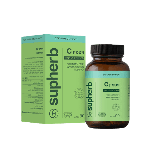 ויטמין C | לא חומצי | 1000 מג | מכיל 90 טבליות | סופהרב | SUPHERB