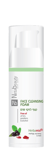 קצף לניקוי פנים | ביוטי | מכיל 150 מל | מתאים לכל סוגי העור | נטע | NETA | רוקחות מהטבע