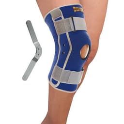 מגן ברך לסיוע במניעת פציעת העשוי ניאופרן לשמירה מקומית של חום גוף וצירי מתכת לתמיכה בתנועת הכיפוף בברך | מידה XXL אוריאל | URIEL