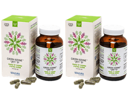 יוד ירוק Green Iodine מכיל 120 כמוסות | מבצע זוגי סיקורה | SEAKURA