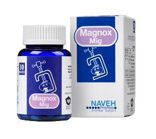מגנוקס מיג | מכיל 30 כמוסות | תוסף תזונה | נוה פארמה | NavehPharma