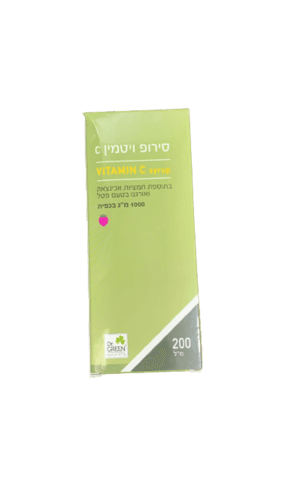 סירופ ויטמין C | בתוספת תמציות אכינצאה ואורגנו | בטעם פטל | מכיל 200 מל דר גרין | Dr Green