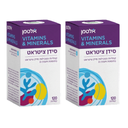 מארז זוגי | סידן ציטראט | בתוספת ויטמין D | מכיל 120 קפליות | אלטמן | ALTMAN