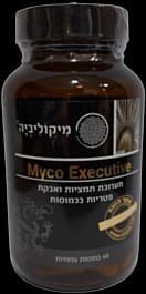 מיקו אקזקיוטיב | תערובת תמציות ואבקת פטריות בכמוסות | אינו מכיל סיליקון דיאוקסיד | מבית מיקוליביה | מכיל 60 כמוסות צמחיות מיקוליביה | Mycolivia