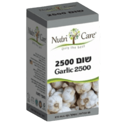 שום 2500 | Garlic 2500 | מכיל 60 כמוסות | נוטרי קר | Nutri Care