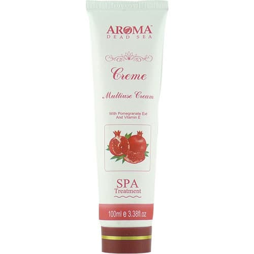 ארומה | קרם רב שימושי | בתוספת תמצית רימונים | 100מל | מכיל שילוב של שמנים ייחודיים ומינרלים מים המלח | מיועד לשימוש בכל חלקי הגוף | ארומה דד סי | Aroma Dead Sea