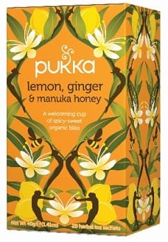 לימון גינגר ודבש מנוקה | מכיל 20 שקיקים | פוקה | PUKKA