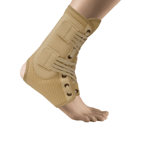 מייצב קרסול לתמיכה בקרסול ומניעה קלה של תנועות לא רצויות | עשוי בד אוורירי | צבע בז | מידה M אוריאל | URIEL