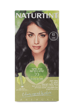נטורטינט | צבע שיער קבוע | 21 שחור כחלחל | מכיל 165 מל | נטורטינט | NATURTINT