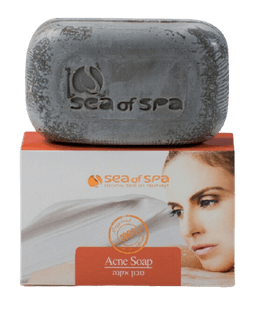 סי אוף ספא | סבון אקנה | 125 גרם | עשיר בבוץ שחור | מנקה ביסודיות את עור הפנים | מומלץ לשימוש יומיומי לנשים | סי אוף ספא | Sea Of Spa