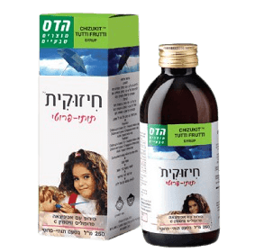 חיזוקית | בטעם תותי פרוטי | מכיל 250 מל | אכיניצאה פלוס פרופוליס פלוס ויטמין C | פלוריש הדס | Floris Hadas