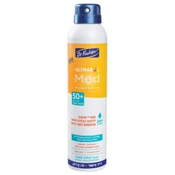 MED ספריי שקוף | SPF50 | ספריי להגנה גבוהה מאוד מהשמש | לעור רגיש | אולטרסול | מכיל 200 מל דר פישר | Dr Fischer