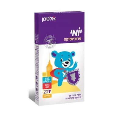 יומי פרוביוטיקה | בטעם תות | מכיל 20 דובונים | מכיל סויה וחלב | כשר חלבי | אלטמן | ALTMAN