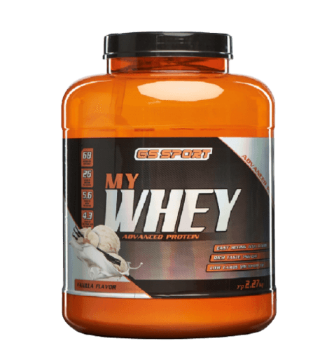 אבקה להכנת משקה חלבון מי גבינה בטעם וניל | 27 קג | GS SPORT MY WHEY