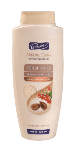 נטורל קר | מרכך לשיער יבש פגום | מכיל 700 מל | לשיקום השיער והענקת לחות | צמחי מרפא - חינה ושמן אראגן | דר פישר | Dr Fischer