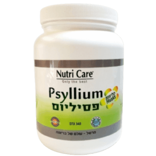 אבקת קליפות פסיליום | מכיל 340 גרם | תוסף תזונה נוטרי קר | Nutri Care