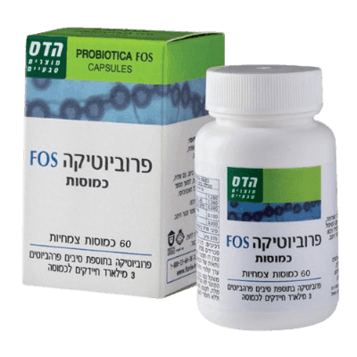 פרוביוטיקה FOS | מכיל 60 כמוסות צמחיות | פרוביוטיקה בתוספת סיבים פרהביוטים |3 מילארד חיידקים לכמוסה | פלוריש הדס | Floris Hadas