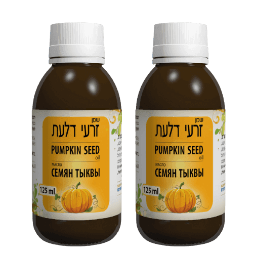 מבצע זוג | שמן זרעי דלעת טבעי | בכבישה קרה | 125 מל | עשיר בויטמין A וויטמין E | דן פארם | Dan Pharm