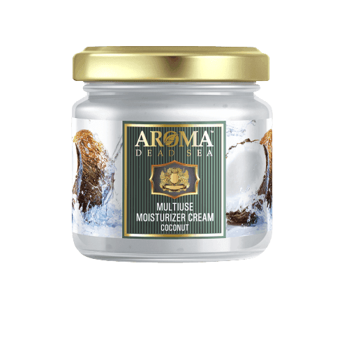 קרם רב שימושי | קוקוס | מכיל 100 מל | עשיר בשמנים טבעיים ומינרלים מים המלח - ויטמין A ו-E | ארומה דד סי | Aroma Dead Sea