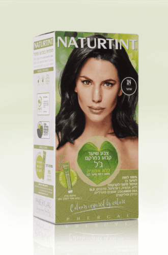 נטורטינט | צבע שיער קבוע | 1N שחור | 165 מל | נטורטינט | NATURTINT