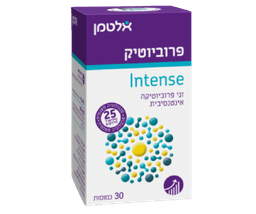 אינטנס | פרוביוטיק | מכיל 30 כמוסות | זני פרוביוטיקה אינטנסיבית | טכנולוגיה פטנטית אלטמן | ALTMAN