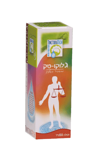 גלוקו טק | מכיל 50 מל | תמצית צמחים | כשר פרווה | תוסף תזונה | טינקטורה טק | Tinctura Tech