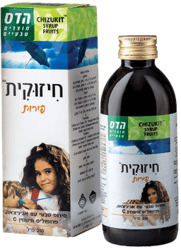 חיזוקית | בטעם פירות | סירופ אכיניצאה | פרופוליס | ויטמין C | פלוריש הדס | Floris Hadas