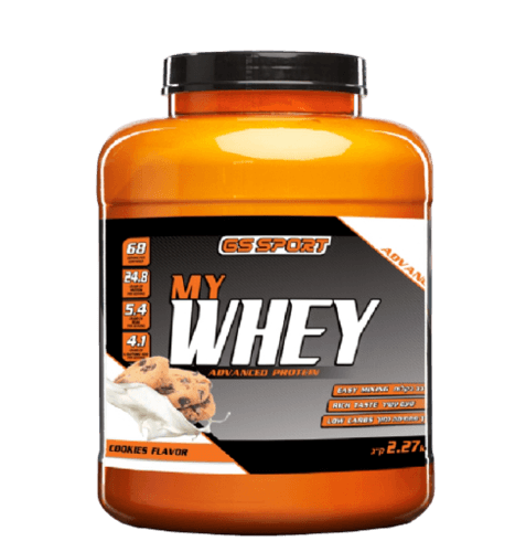 אבקת להכת משקה חלבון מי גבינה בטעם עוגיות | 27 קג | GS SPORT MY WHEY