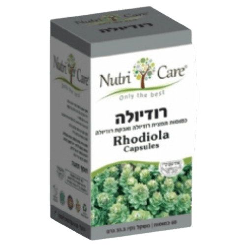 רודיולה | כמוסות מיצוי רודיולה ואבקת רודיולה | מכיל 60 כמוסות | נוטרי קר | Nutri Care