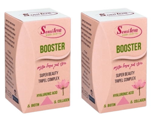 BOOSTER קולגן | ביוטין וחומצה היאלורונית | מכיל 60 כמוסות | סנסי טבע | Sensi Teva