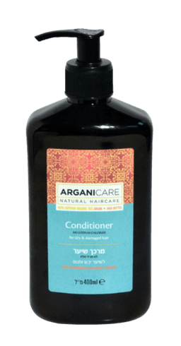 אגאניקאר | מרכך שיער | לשיער יבש ופגום | חמאת שיאה | מכיל 400 מל ארגני קר | ARGANICARE