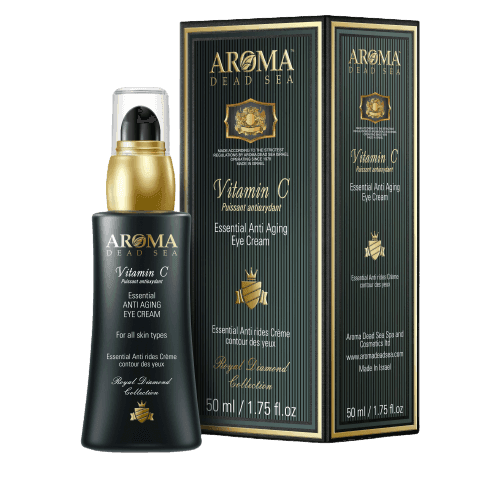 קרם עיניים בתוספת ויטמין C | מכיל 50 מל | שילוב של מינרלים מים המלח וויטמינים A E וC | ארומה דד סי | Aroma Dead Sea
