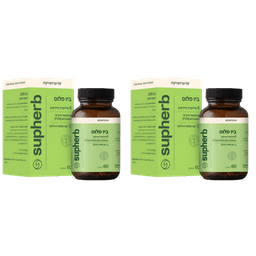 סופהרב | ביו פלוס | פרוביוטיקה מועשרת בסיבים | 120 כמוסות | כשר חלבי | מבצע זוגי | מינון של 6 מיליארד חיידקים פעילים בכל כמוסה | סופהרב | SUPHERB
