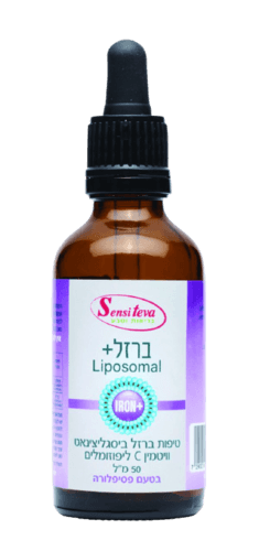 ברזל עדין ליפוזומלי | ברזל ליפוזומלי | בטעם פסיפלורה | מכיל 50 מל | סנסי טבע | Sensi Teva