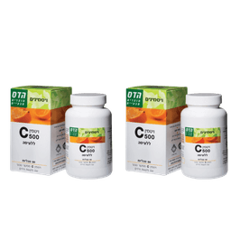 ויטמין C-500 ללעיסה | התוספת פקעות ורדים | 120 טבליות ללעיסה | מבצע זוג | פלוריש הדס | Floris Hadas