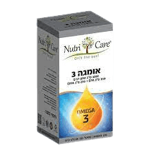 אומגה 3 | במינון 1000 מג | שמן דגים | מכיל 120 כמוסות | תוסף תזונה נוטרי קר | Nutri Care