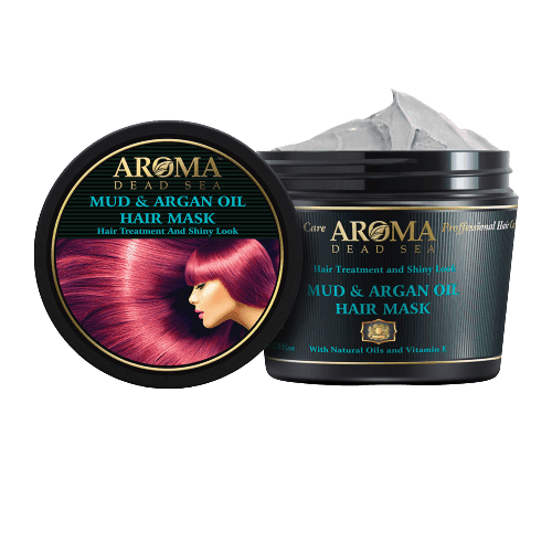מסכת שיער | שמן מרוקאי | מכיל 500 מל | מועשר בשמן ארגן וויטמין E | מינרלים מים המלח | ארומה דד סי | Aroma Dead Sea