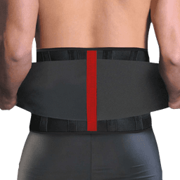 חגורת גב סגירה כפולה בצבע שחור | ITEM 079 אוריאל | מידה M | חגורת לאמבו LUMBO Belt אוריאל | URIEL