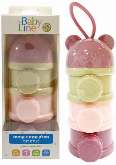 מחלק מנות | 3 קומות | בצבע ורוד | כל תא מכיל 60 גרם