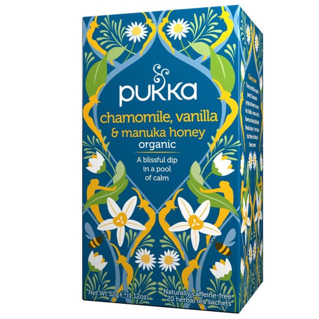 חליטת תה קמומיל וניל ודבש מנוקה