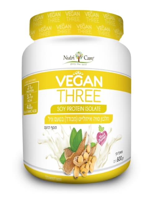 חלבון סויה מבודד אייזולייט | 600 גרם בטעם וניל | נוטריקר Nutri care