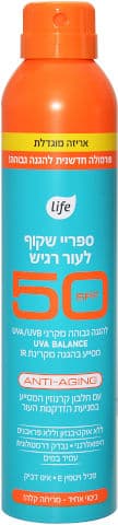 ספריי שקוף לעור רגיש SPF 50