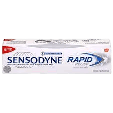 משחת שיניים | לשיניים רגישות | סנסודיין רפיד ריליף | משחת שיניים להקלה מהירה והגנה מתמשכת מפני רגישות בשיניים | מכיל 75 מל | SENSODYNE | סנסודיין