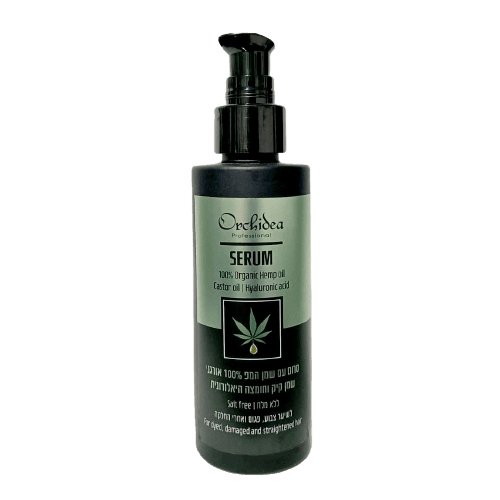 סרום | בתוספת שמן המפ שמן קיק וחומצה היאלורונית | ללא מלח | לשיער צבוע פגום ואחרי החלקה | מכיל 100 מל