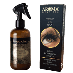 מחזק ריסים | 100 טבעי | מעושר בשמן קיק ויטמין E ומינרלים מים מהמלח | לריסים חזקים ארוכים ועבים יותר | פלוס | מסיכה ללא שטיפה מועשרת בשמן קיק | מתאימה במיוחד לאחר החלקה | מכיל 250 מל