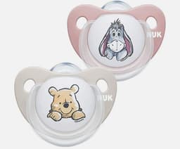 זוג מוצצי נוק דיסני NUK Disney Baby | סיליקון 6-18 חודשים | פו הדוב ורוד-קרם | נוק | NUK