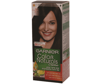 ערכה צבע לשיער גוון 4 חום כהה טבעי - גרנייה GARNIER גרנייה | Garnier