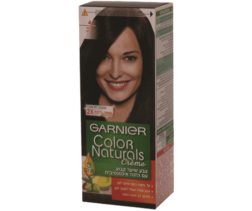 ערכה צבע לשיער גוון 4 חום כהה טבעי - גרנייה GARNIER גרנייה | Garnier