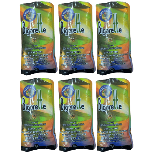 מבצע שישיה | תערובת צמחים לעישון ללא ניקוטין ביגארט | מכיל 40 גרם | ביגארט | Bigarette
