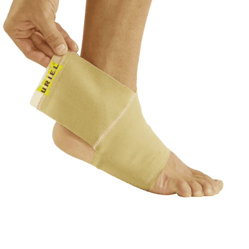 מגן קרסול אלסטי איכותי לשימוש יומיומי המסייע בהקלה בכאבים והורדת נפיחות בקרסול רצועת הידוק להתאמה וחיזוק הלחץ | מידה L אוריאל | URIEL